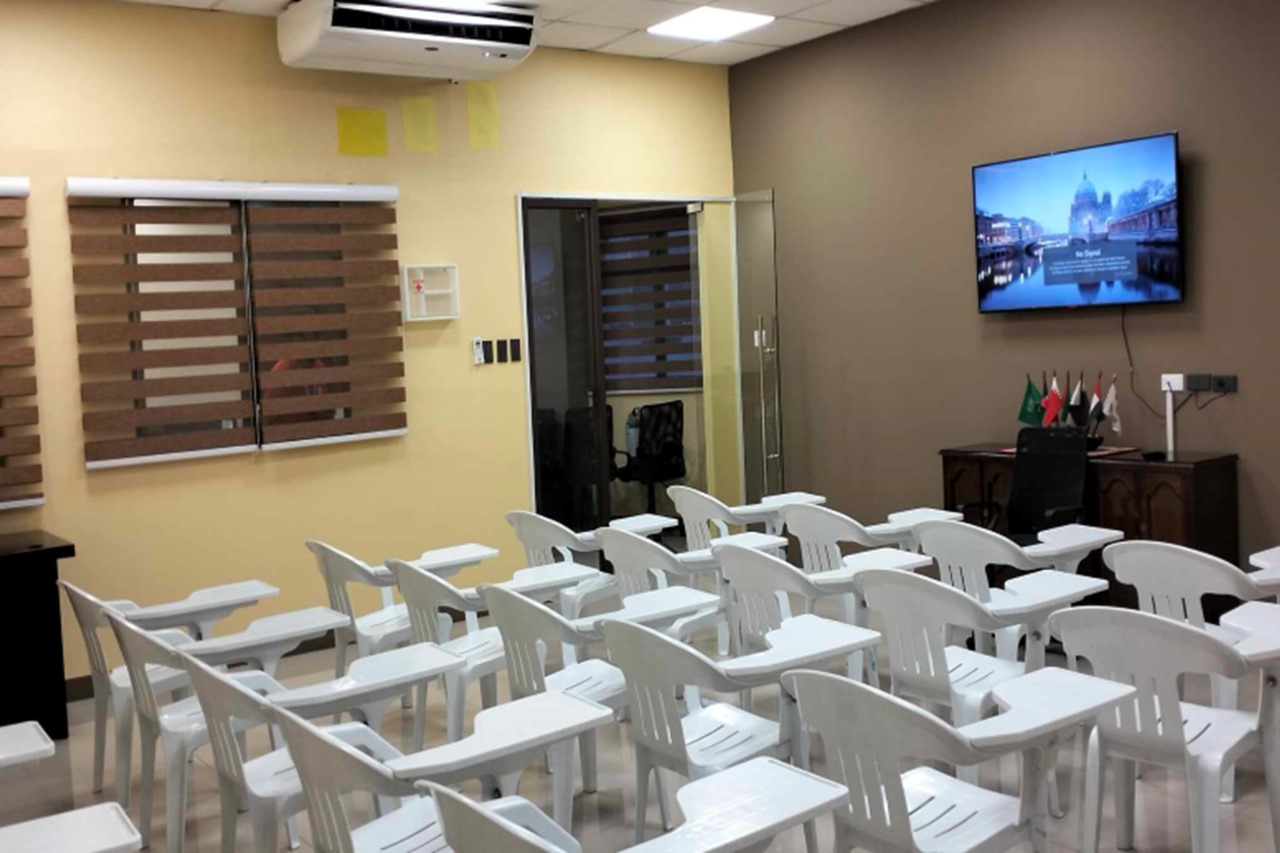 PDOS seminar room at Al Assal Manpower where OFWs receive mandatory pre-departure orientation training before overseas deployment